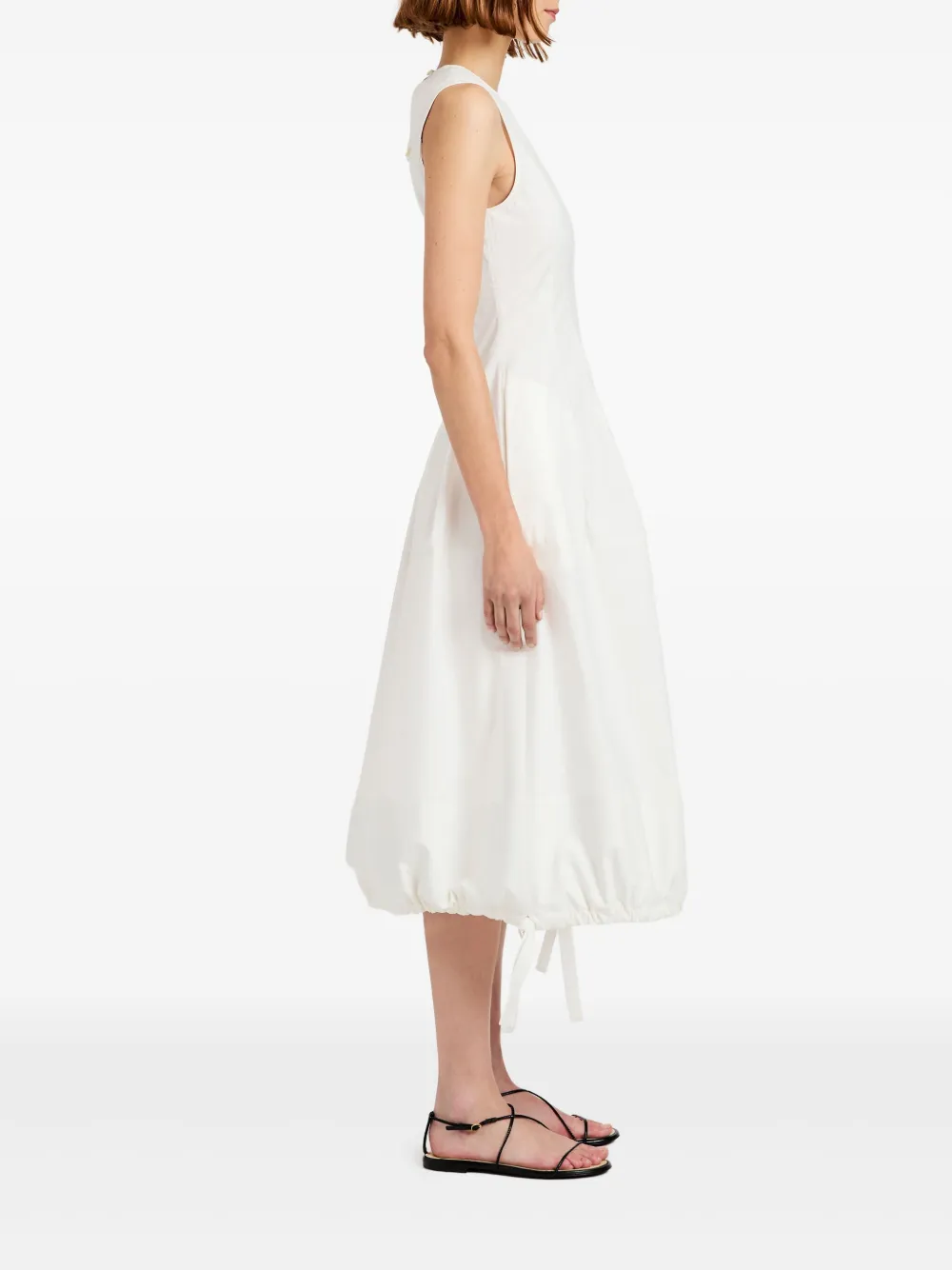 Proenza Schouler White Label Mouwloze jurk met trekkoord Wit