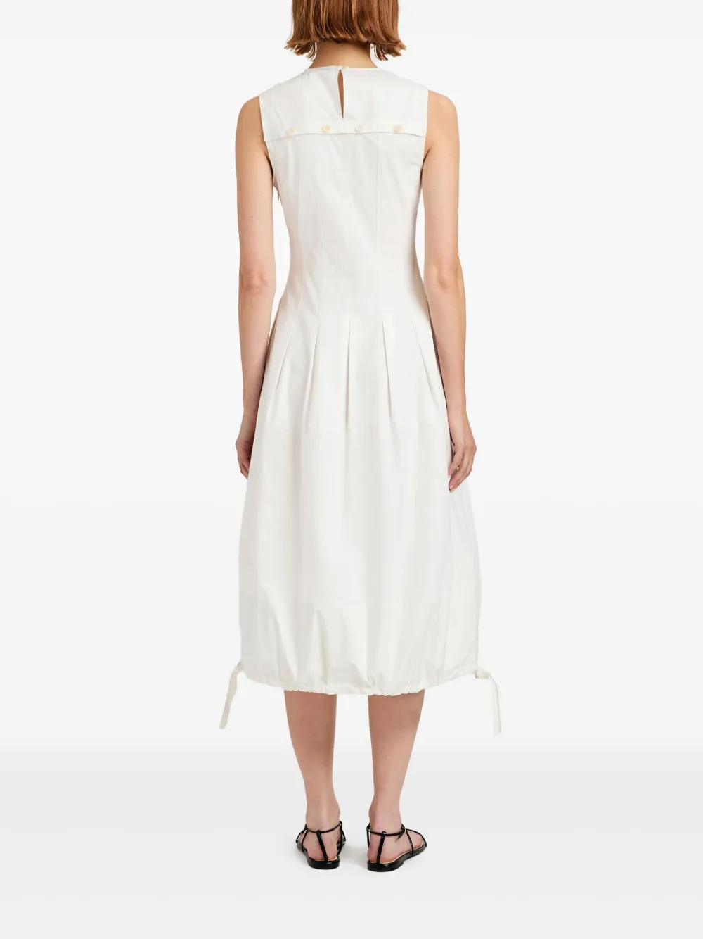 Proenza Schouler White Label Mouwloze jurk met trekkoord Wit