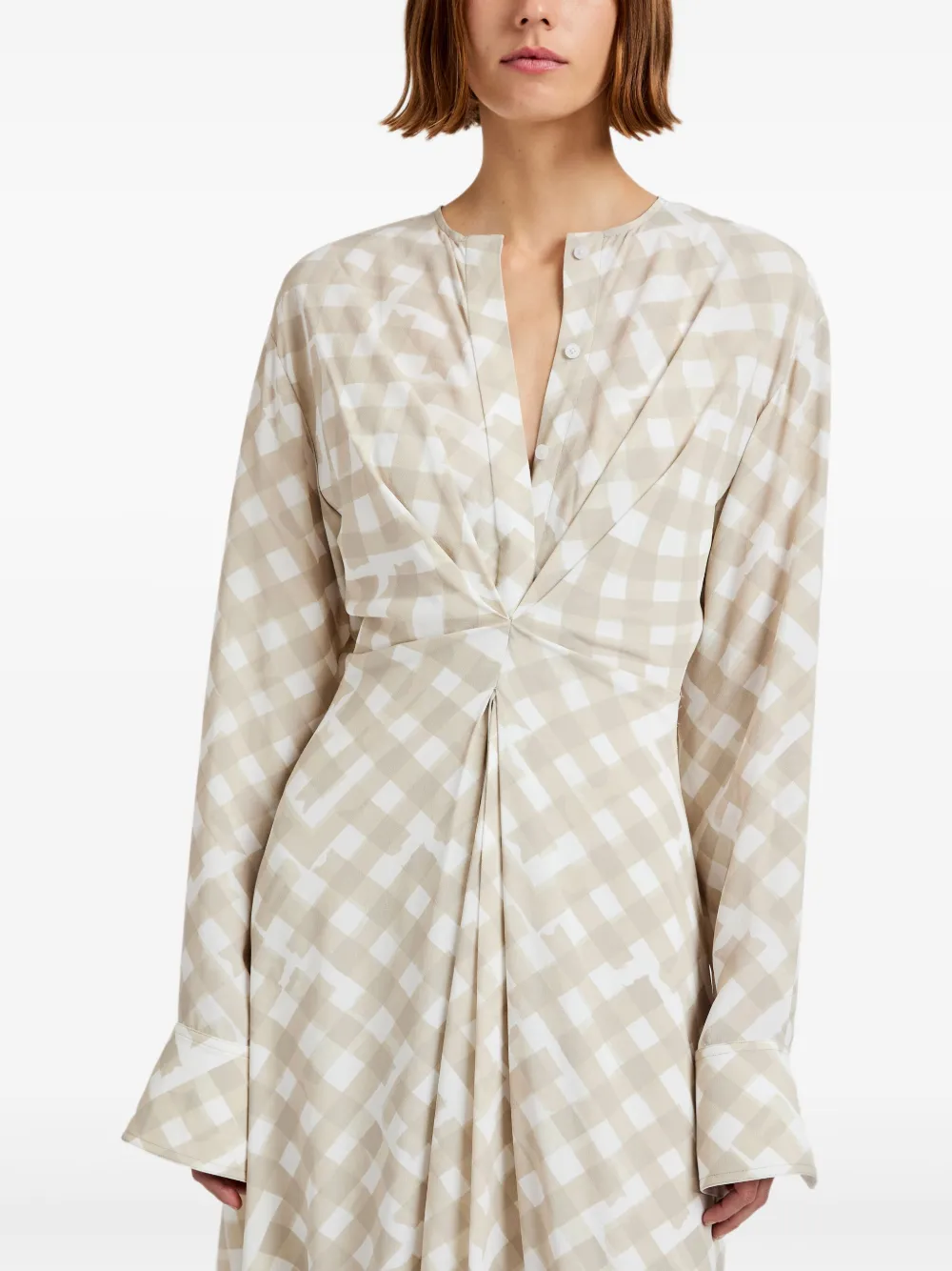 Proenza Schouler Keria midi-jurk Beige