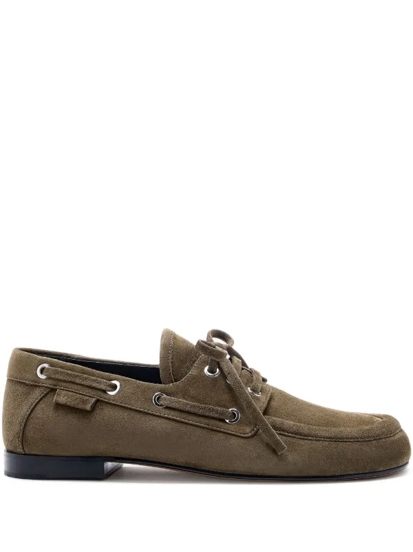 Proenza Schouler Leather Loafers in Green