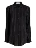 Proenza Schouler White Label Raven stripe woven shirt - Black
