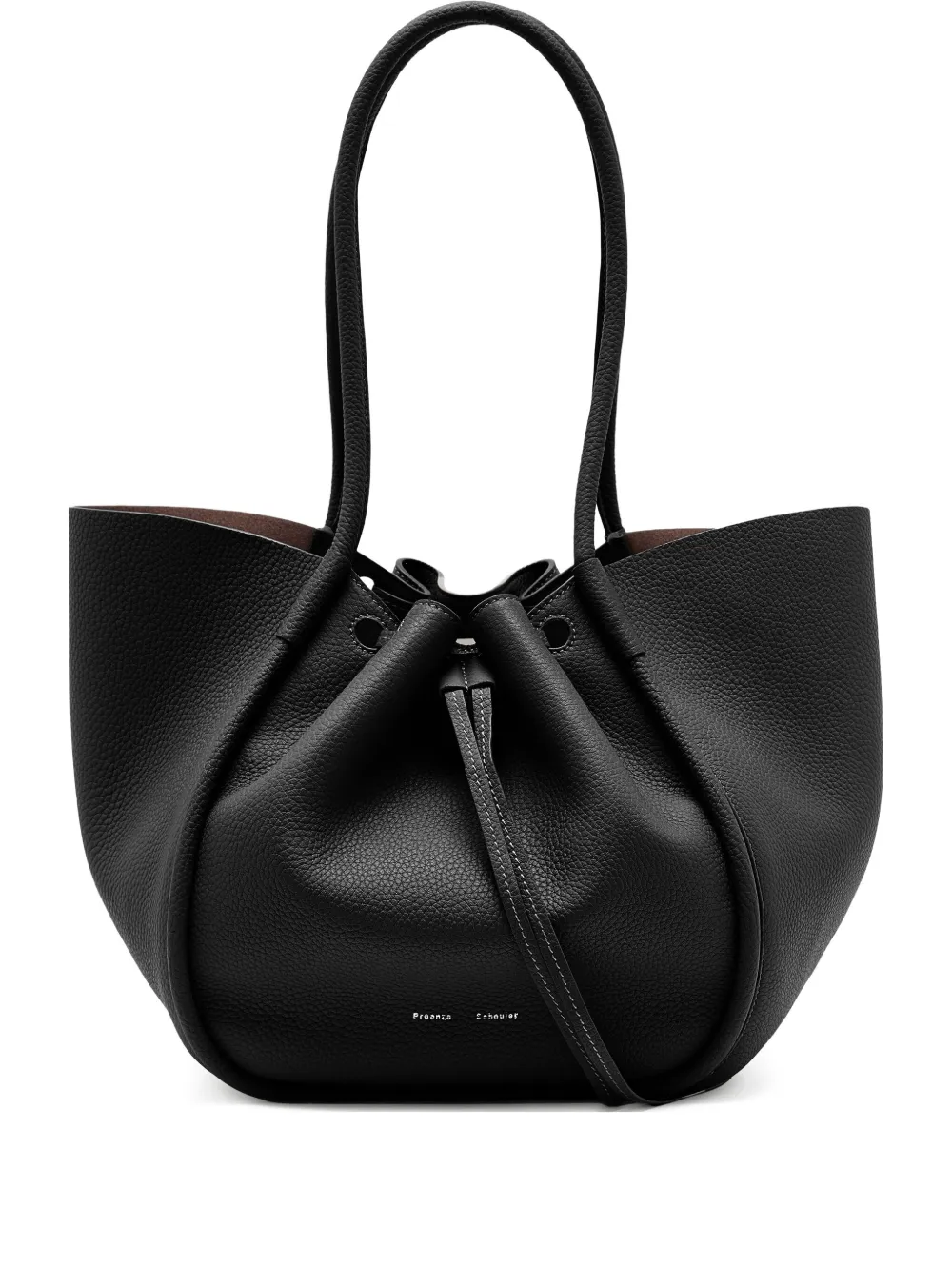Proenza Schouler Ruched grote shopper Zwart