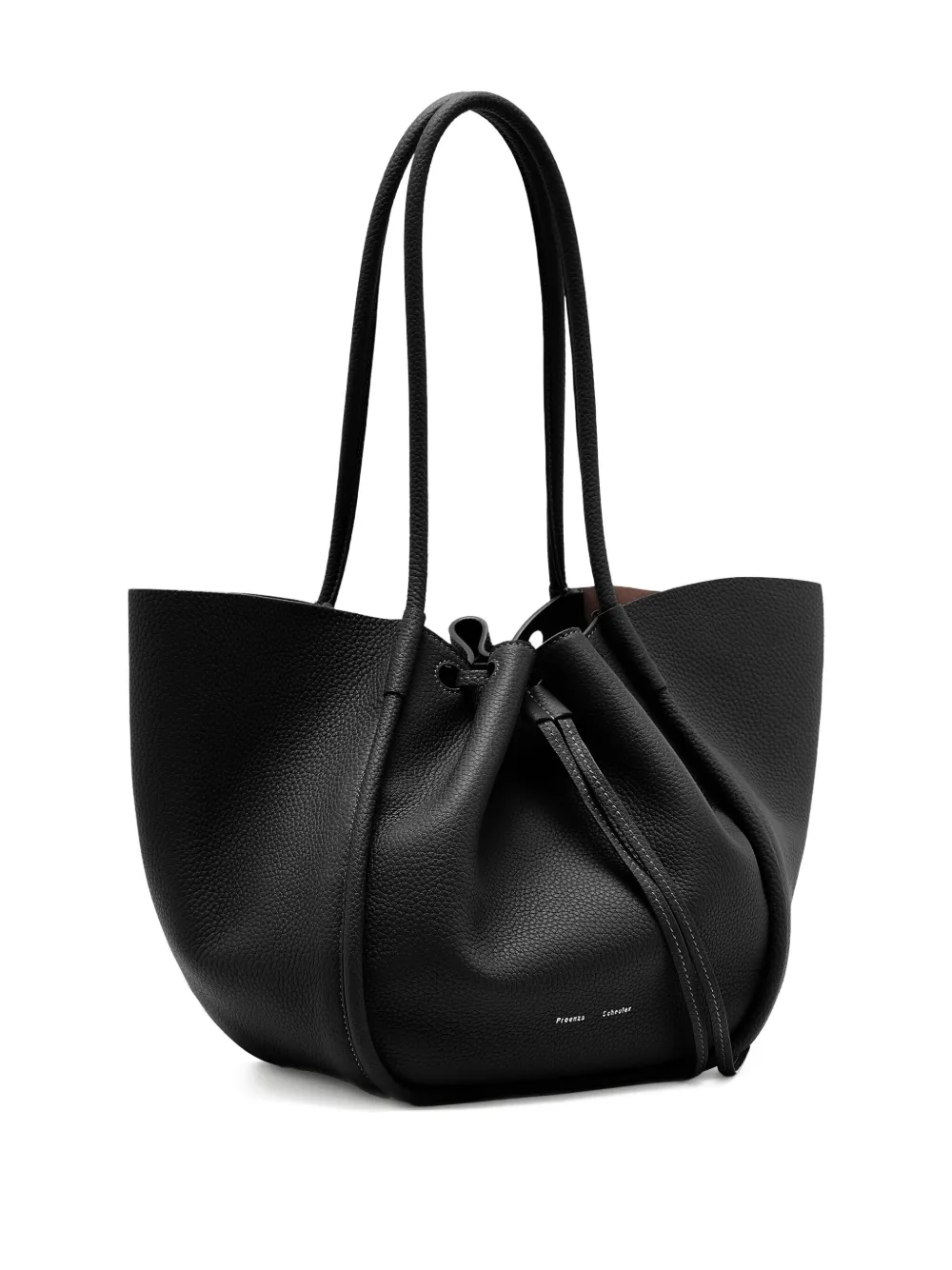 Proenza Schouler Ruched grote shopper Zwart