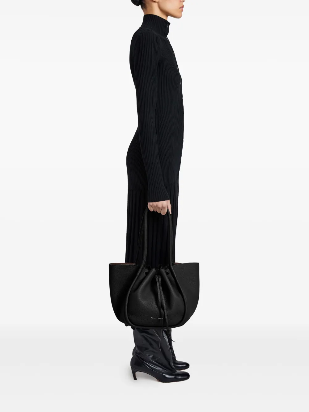 Proenza Schouler Ruched grote shopper Zwart
