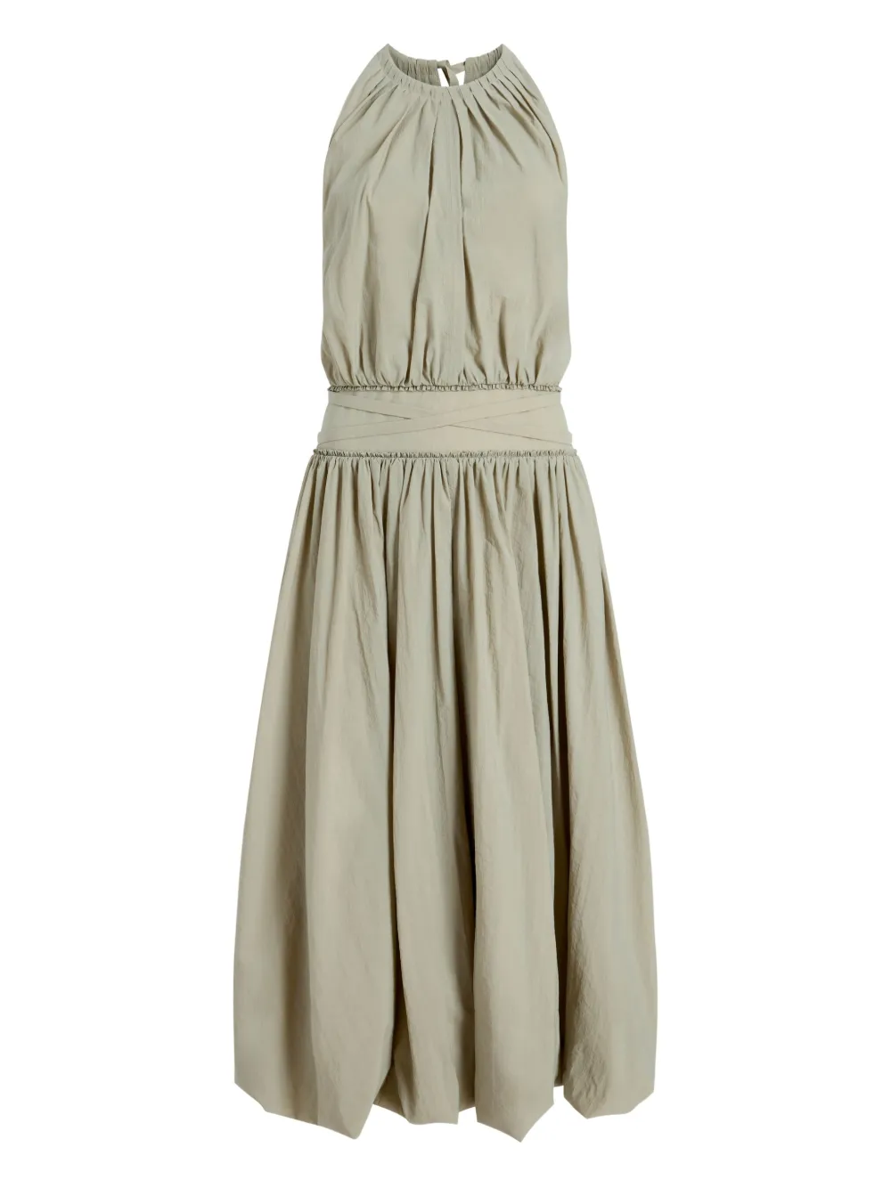 Proenza Schouler White Label gathered halterneck midi dress | Green | Image 1