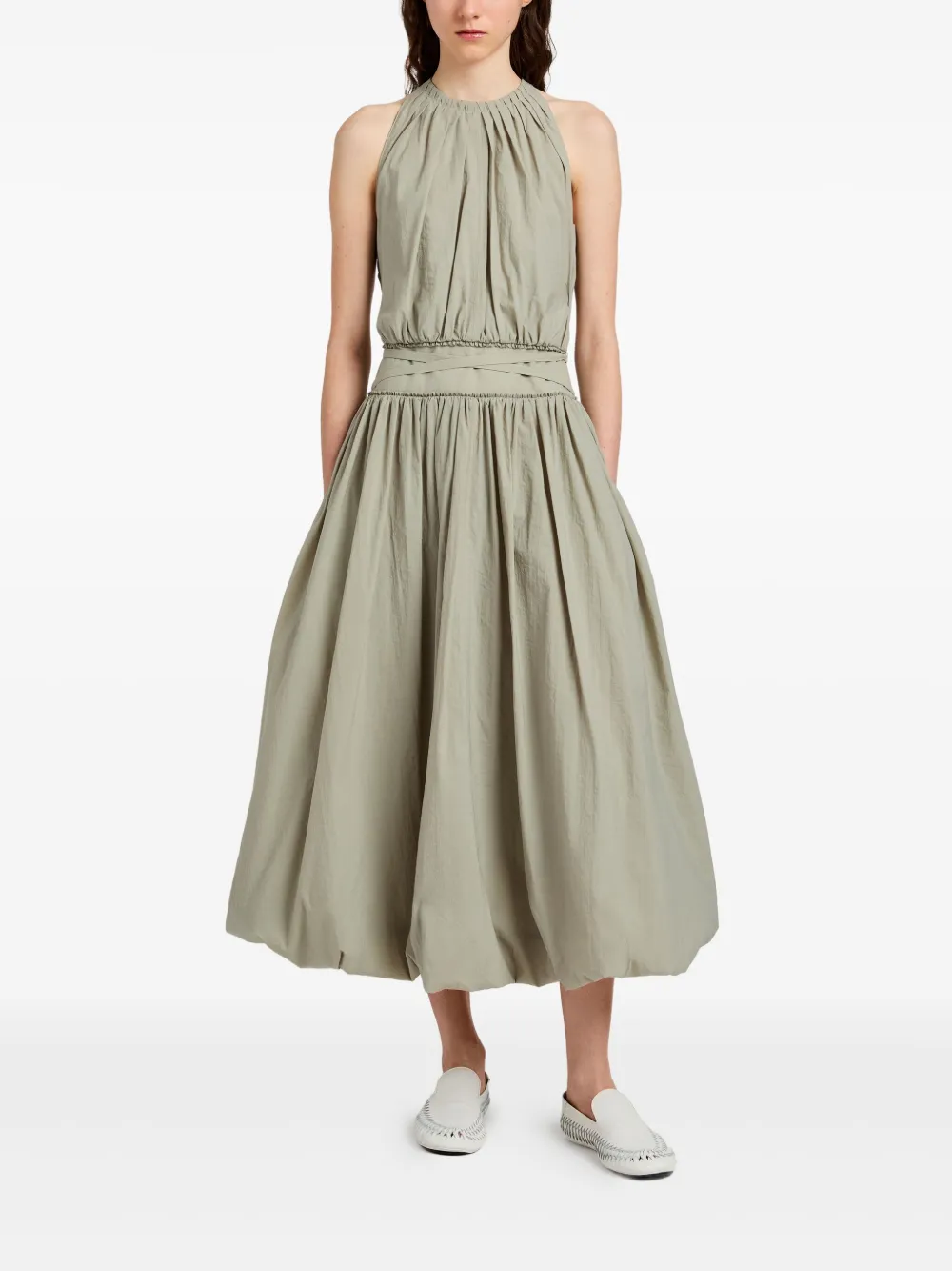 Proenza Schouler White Label gathered halterneck midi dress | Day Dresses | Image 2
