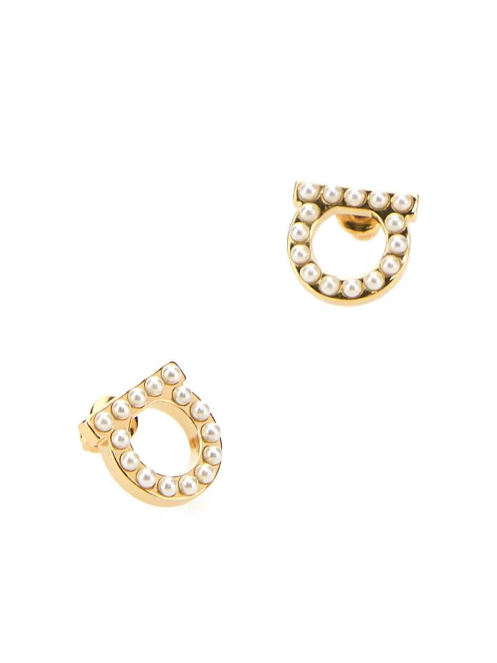Ferragamo Gold metal Gancini earrings - Goud