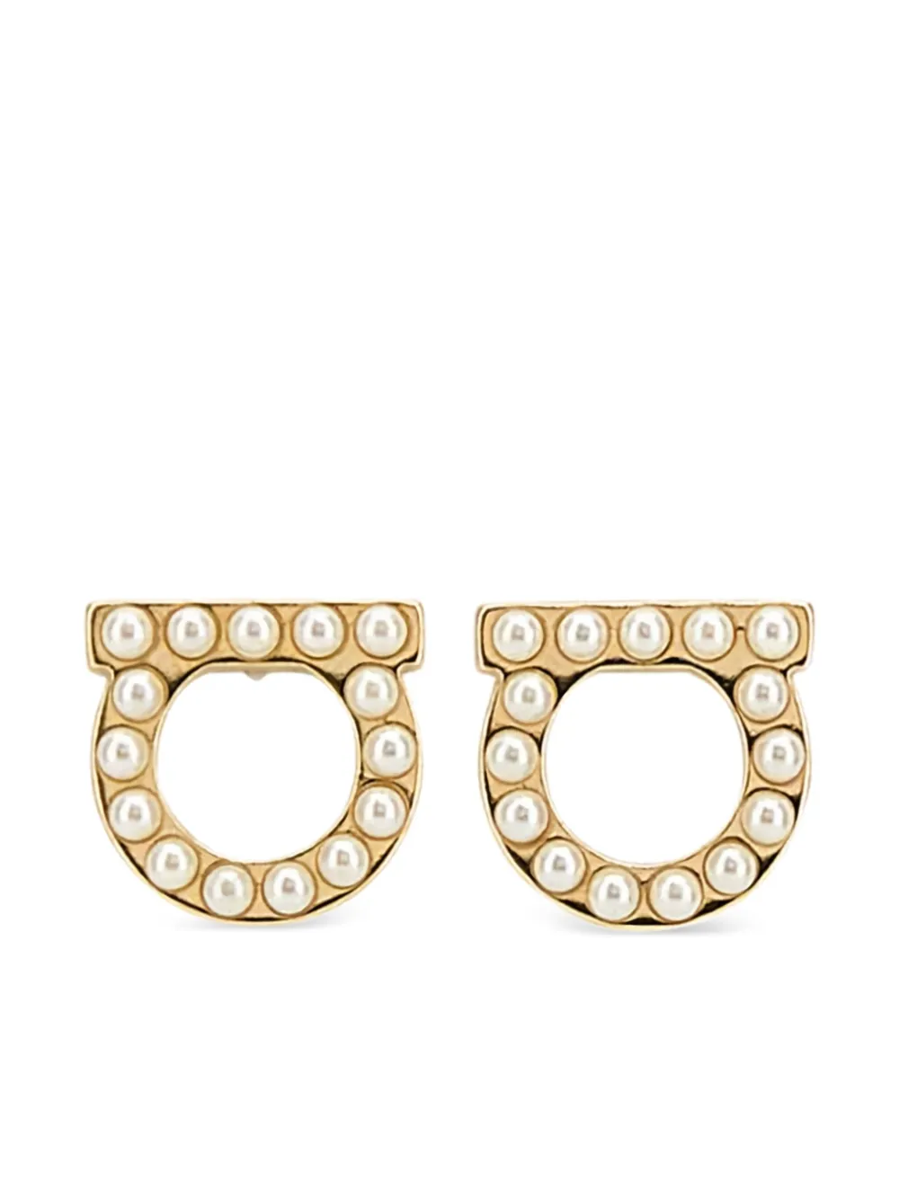 Ferragamo Gold metal Gancini earrings | Gold | Image 1