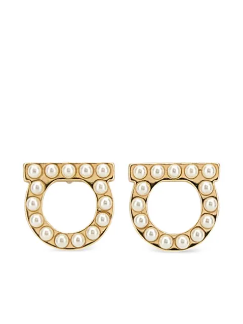 Ferragamo Gold metal Gancini earrings