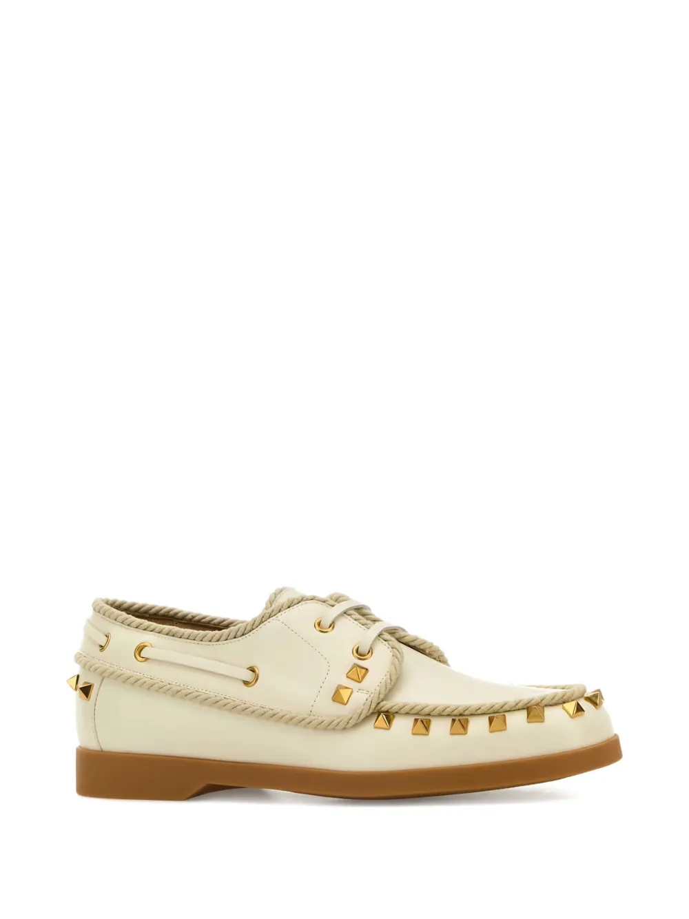 Valentino Garavani Rockstud boat shoes - Beige