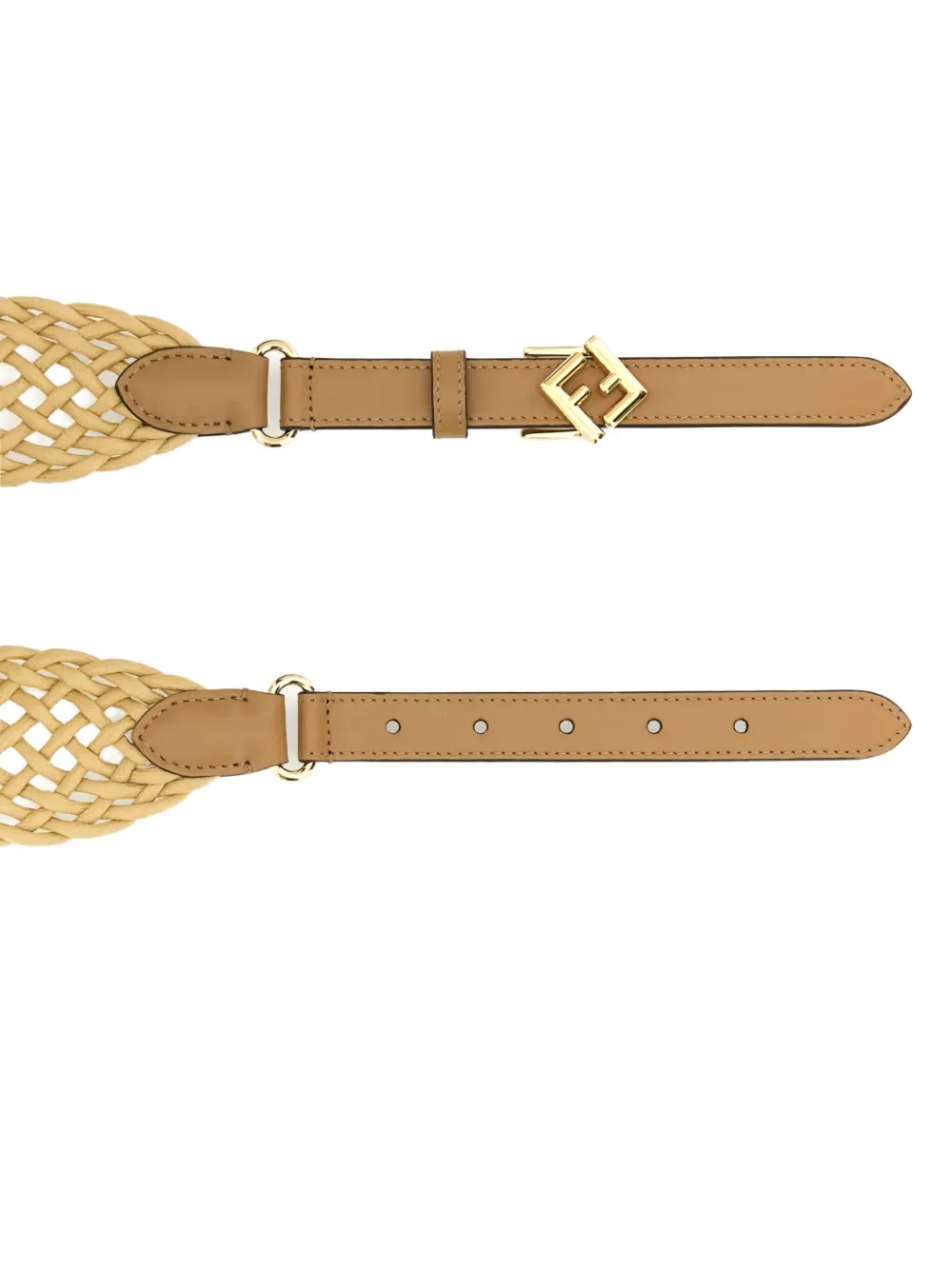 FENDI straw belt - Beige