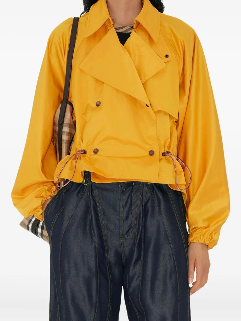 Burberry satin hooded trench coat | Yellow | Image 1