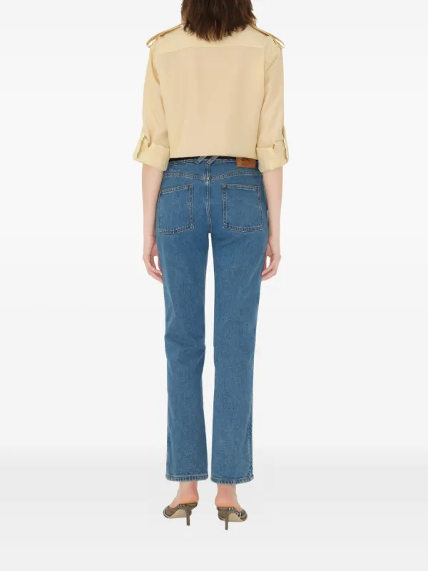 Burberry mid-rise Straight Jeans | Blue | FARFETCH OM