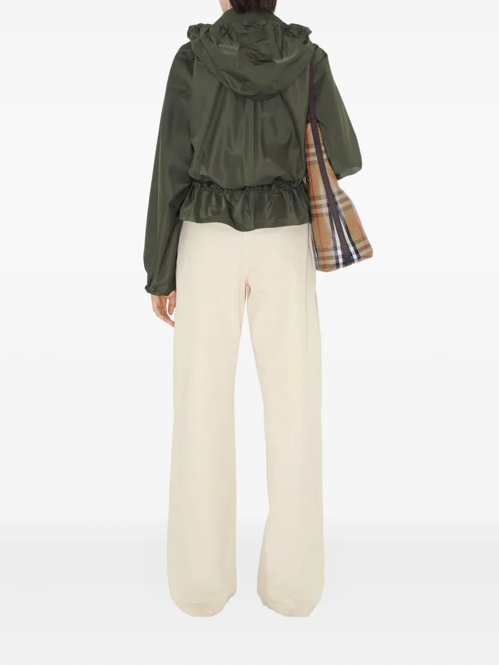 Burberry Satin Hooded Trench Jacket