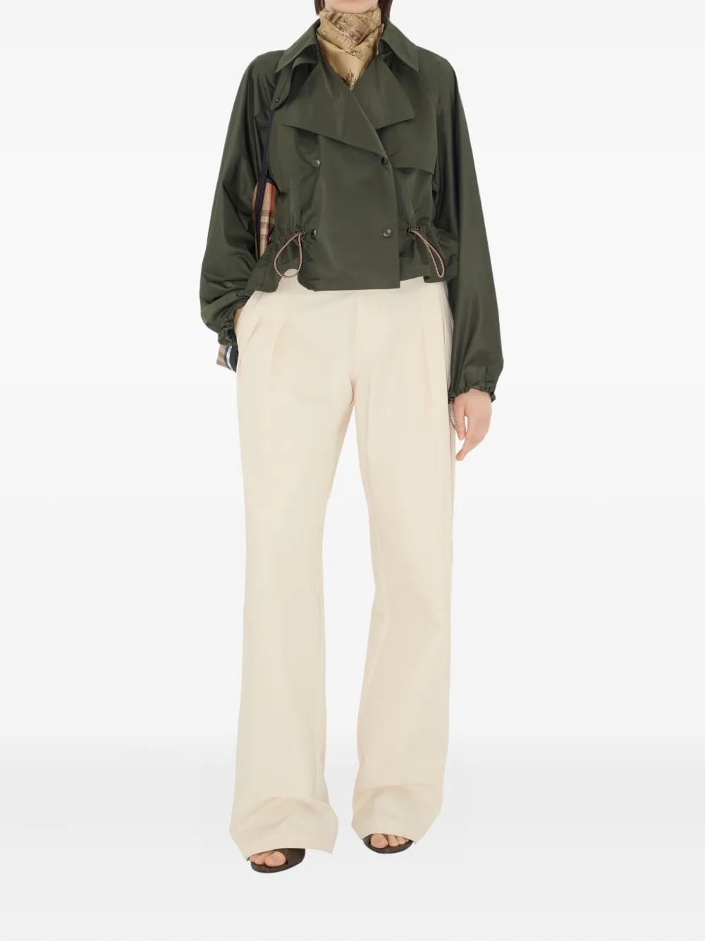 Burberry Satin Hooded Trench Jacket