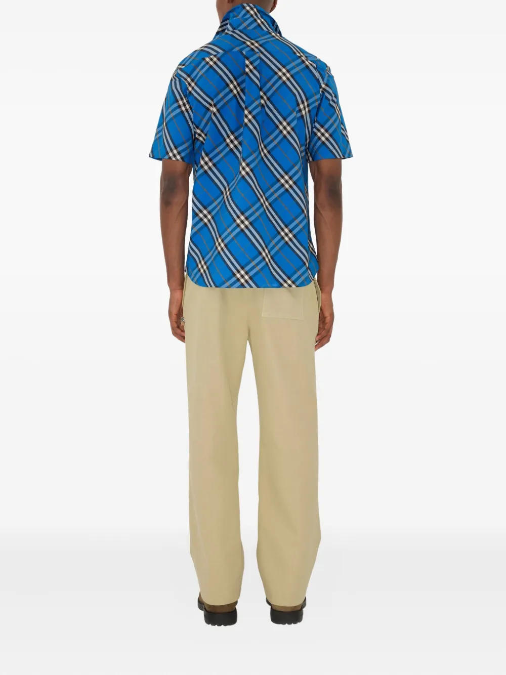 Burberry Geruit overhemd Blauw