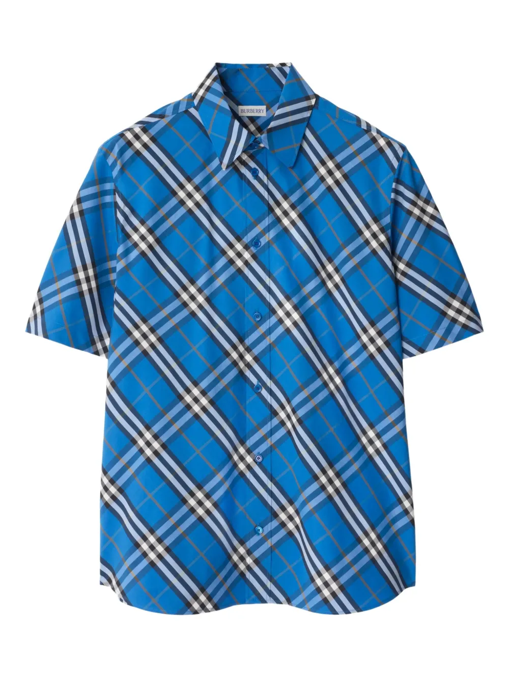 Burberry Geruit overhemd Blauw
