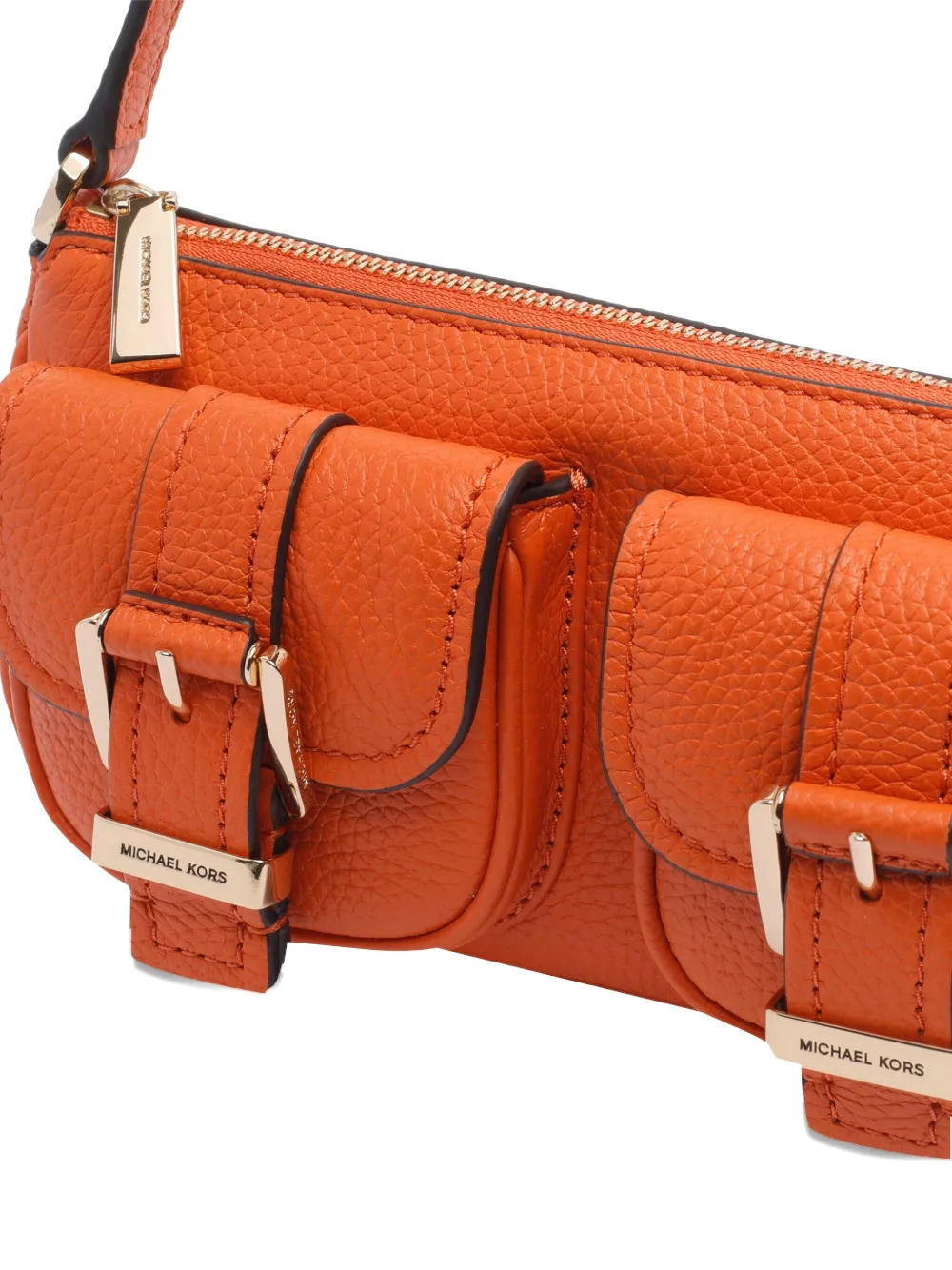 Michael Kors Zoe leren schoudertas Oranje