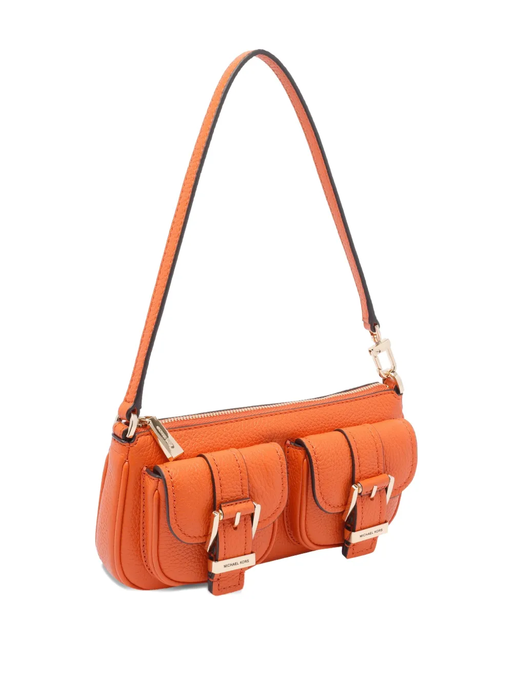 Michael Kors Zoe leren schoudertas Oranje