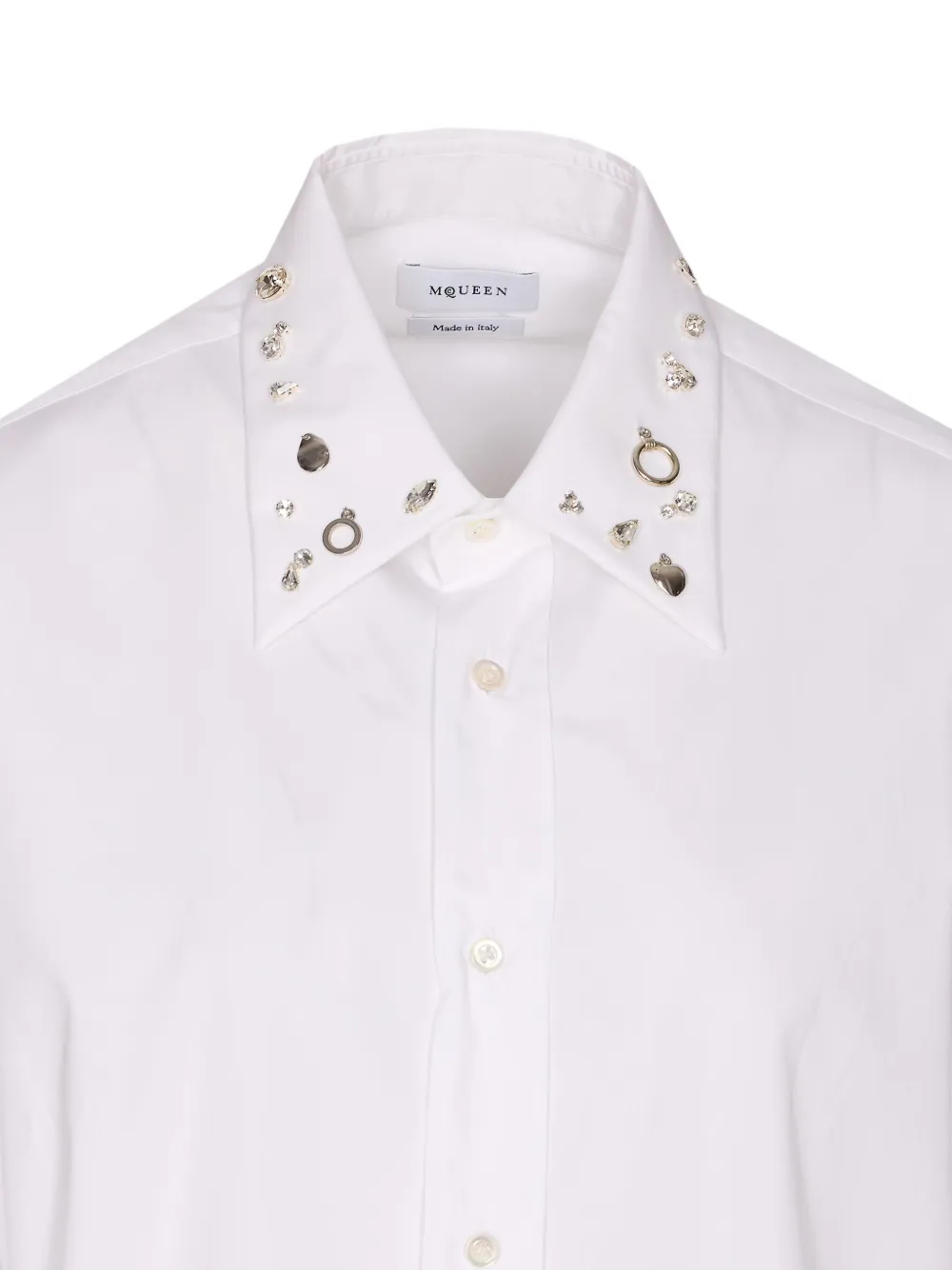 Alexander McQueen Overhemd met studs Wit