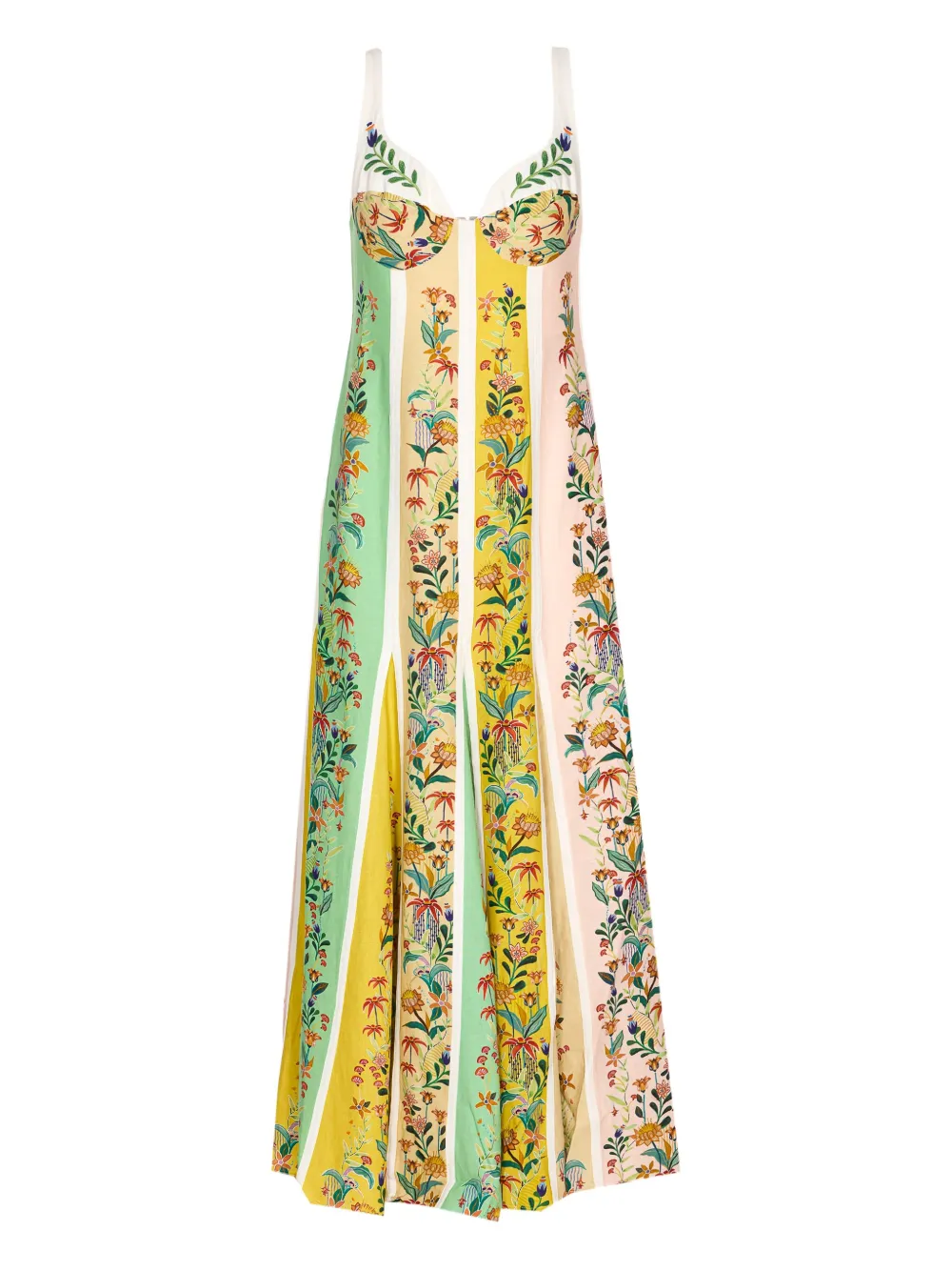 Farm Rio Floral Stripes Maxi Dress