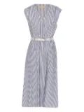 Michael Michael Kors striped stretch-cotton dress - Blue