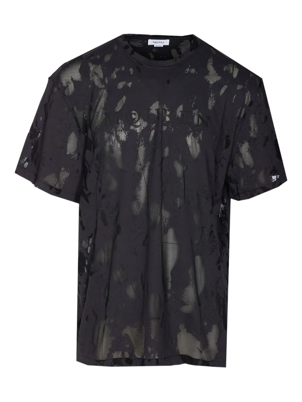 Alexander McQueen logo-jacquard T-shirt | Black | Image 1