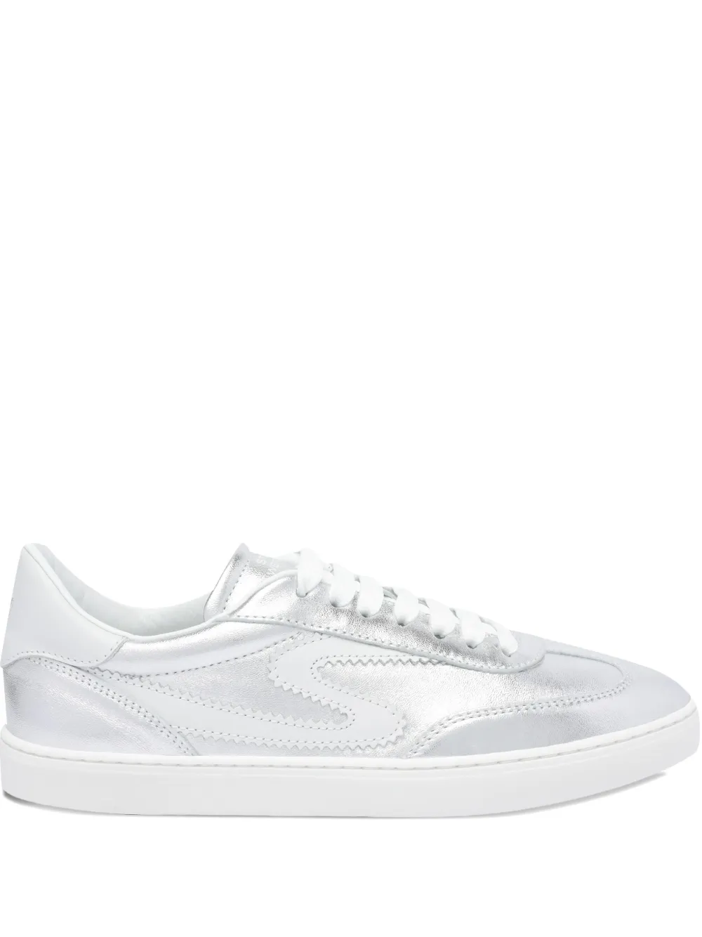 Stuart Weitzman leather sneakers Silver
