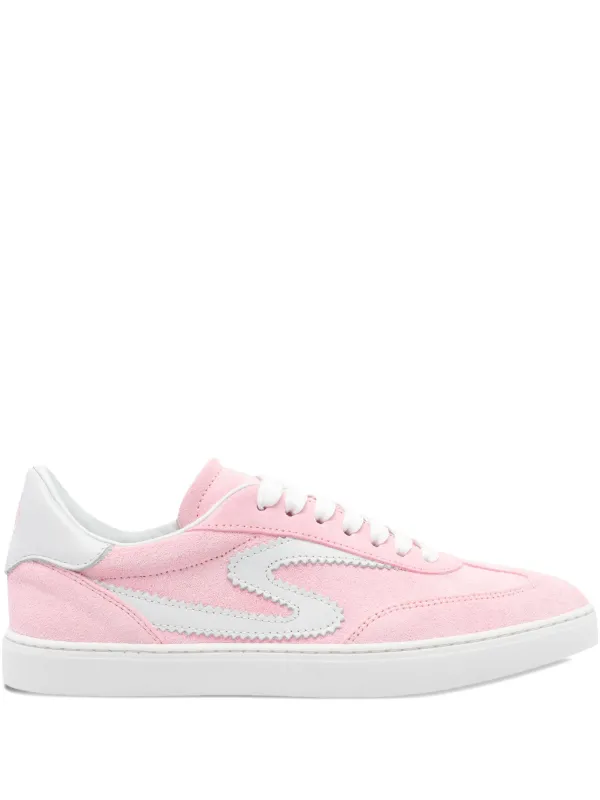 Stuart Weitzman Leather Sneakers in Pink