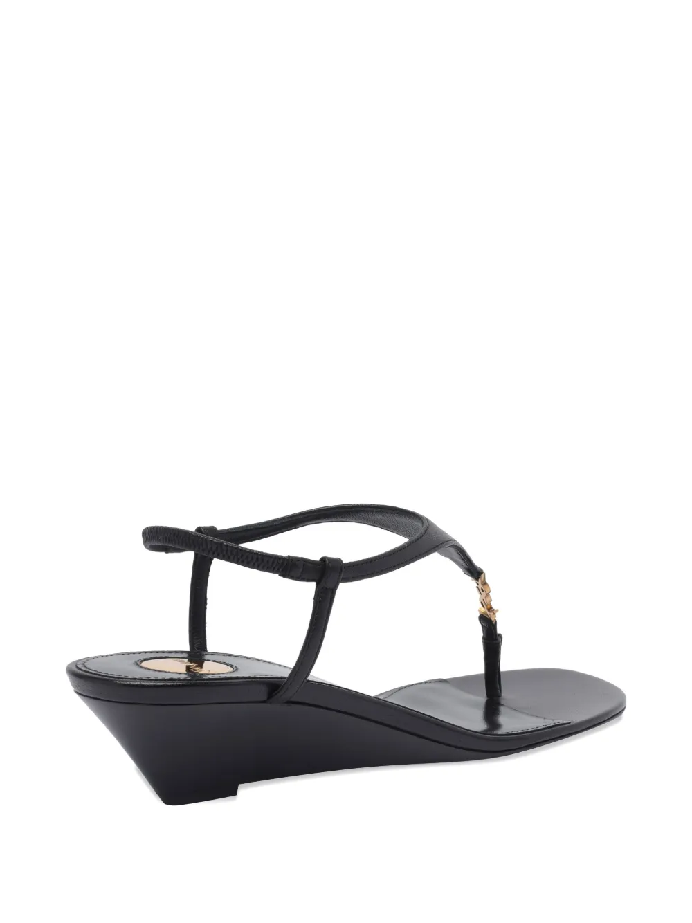 Saint Laurent 40 mm Cassandra sandalen Zwart