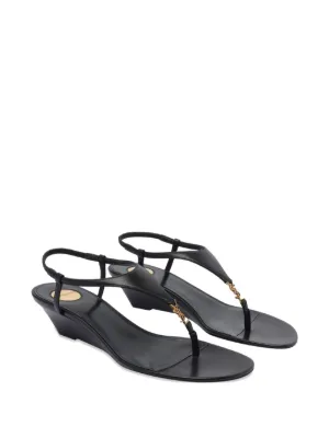 【関税・送料込】Saint Laurent プラットフォームサンダル Saint Laurent Platz 105 プラットフォームサンダル | ブラック