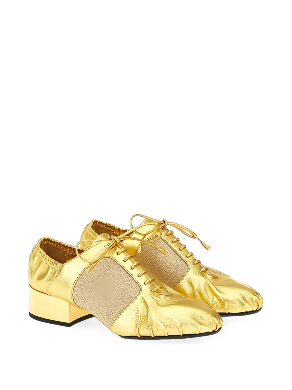 Ferragamo lace-up metallic Oxford shoes