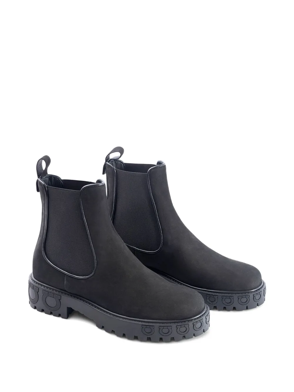 Ferragamo elastic-side Chelsea boots Zwart