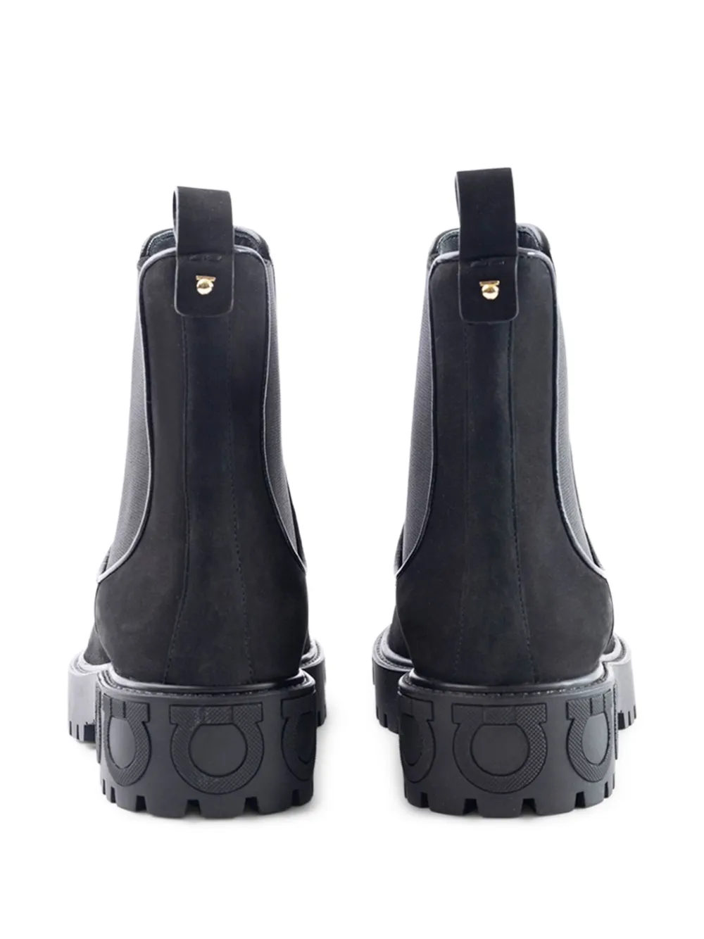  Ferragamo Botas Chelsea Con Lateral Elástico - Negro 