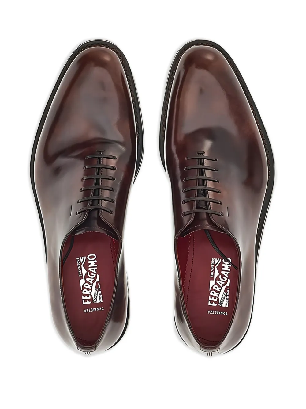 Ferragamo Leren Oxford schoenen Bruin