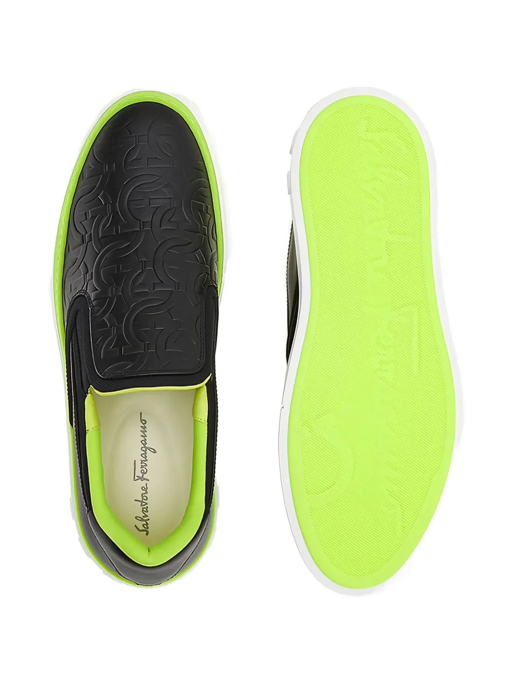 Ferragamo embossed-logo slip-on Black