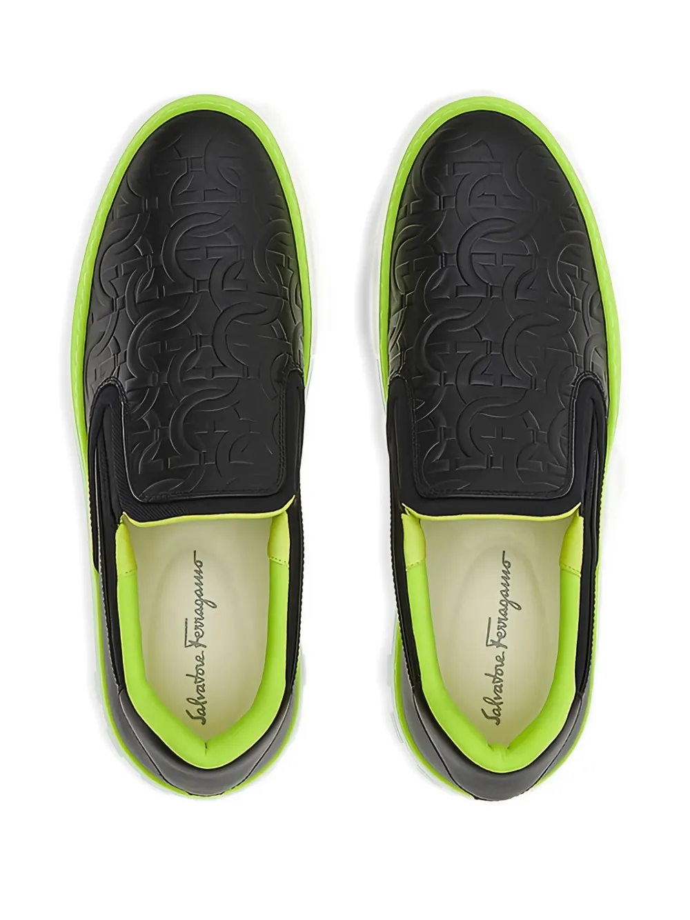 Ferragamo embossed-logo slip-on Black