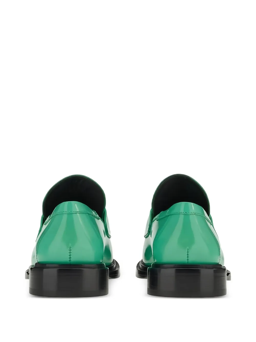 Ferragamo Leren loafers met penny-bandje Groen