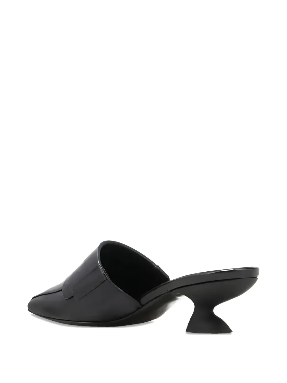 Ferragamo Pointed-toe Sculpted-heel Mules In Black