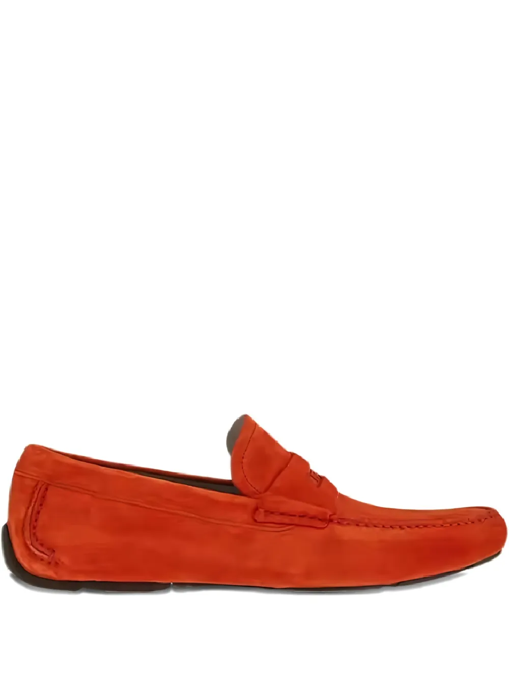 Ferragamo suede leather loafers Red