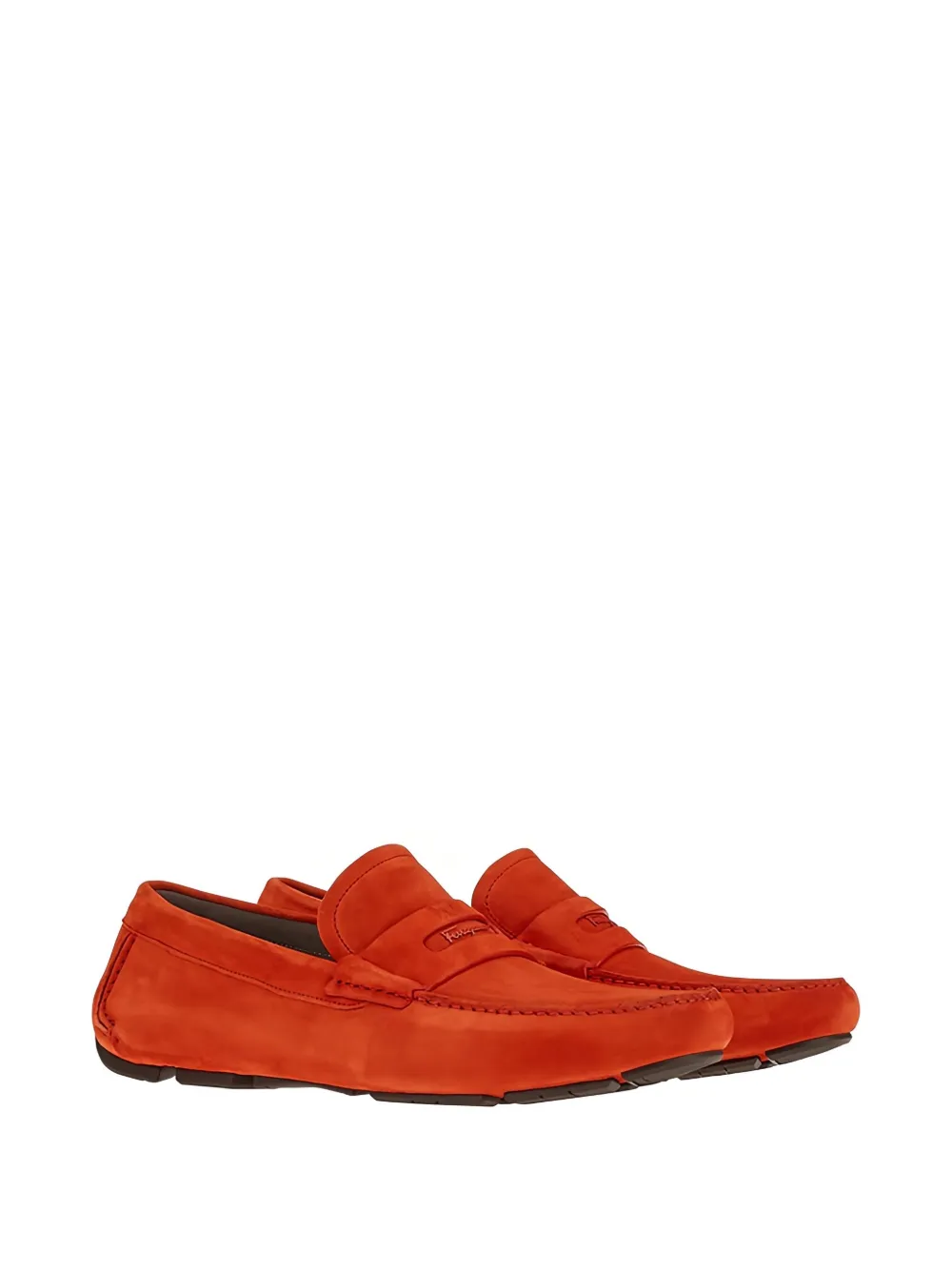 Ferragamo suede leather loafers - Rood