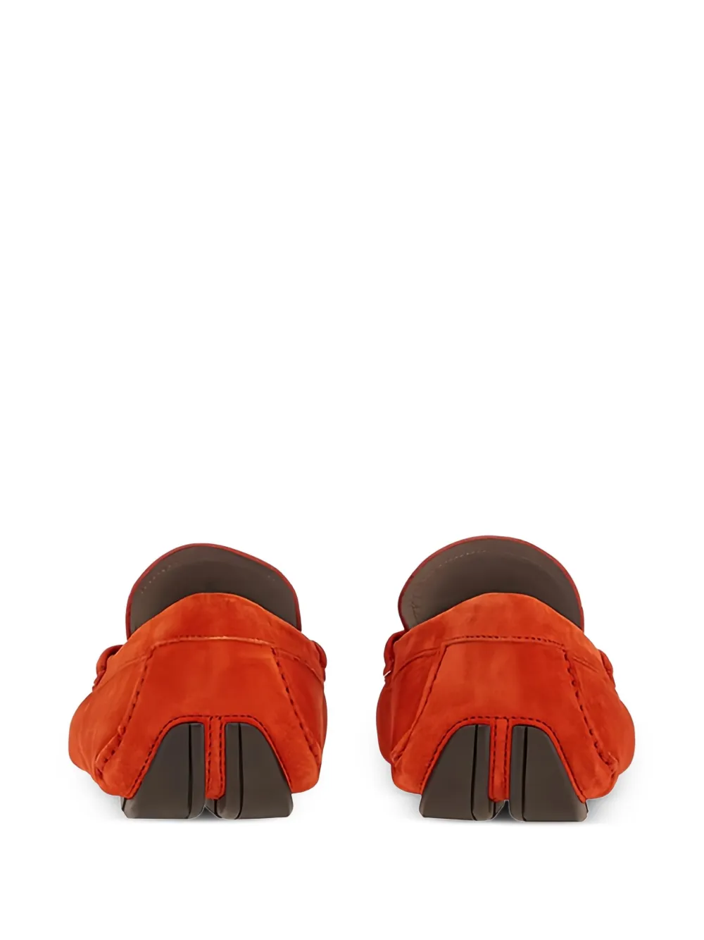 Ferragamo suede leather loafers Red