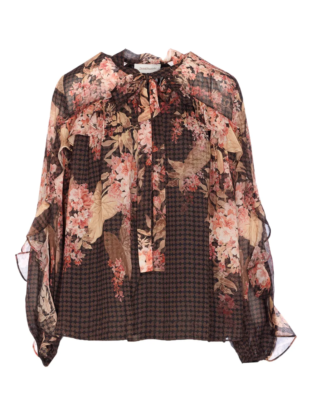 ZIMMERMANN Illuminate Flutte blouse Bruin