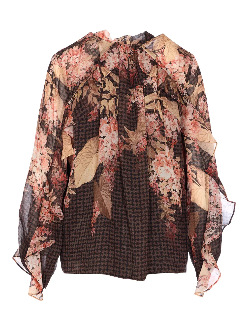 ZIMMERMANN Illuminate Flutte blouse - Bruin