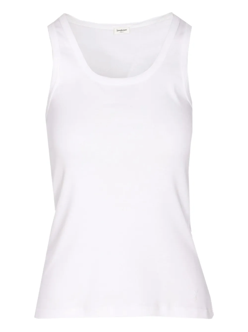 Saint Laurent Cotton Tank Top In White