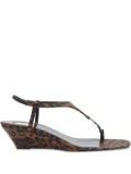 Saint Laurent 40mm Cassandra sandals - Brown