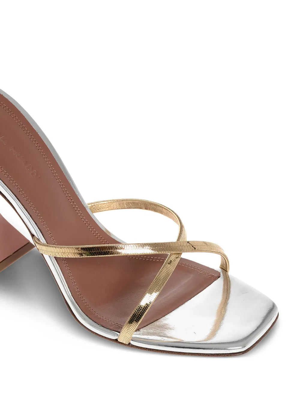 Amina Muaddi 95mm Henson mules Gold