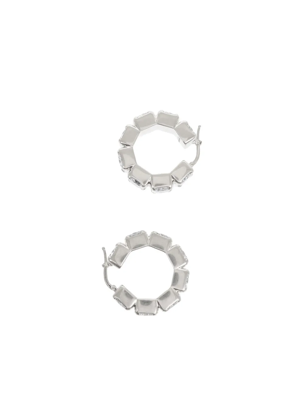 Jil Sander crystal-embellished earrings - Zilver