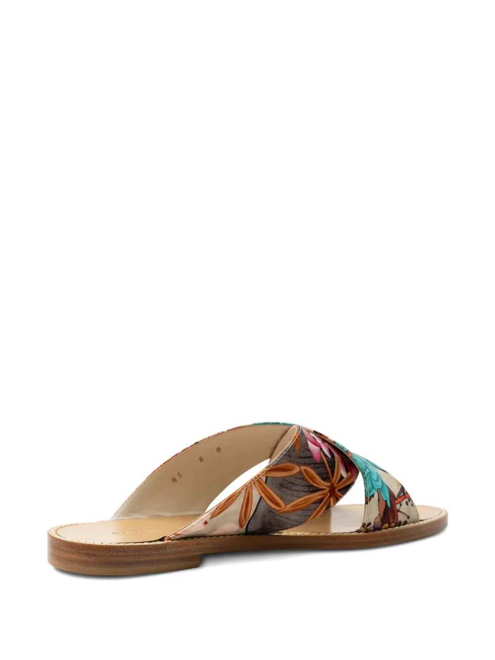 Ferragamo Giacky print flat sandals Blauw