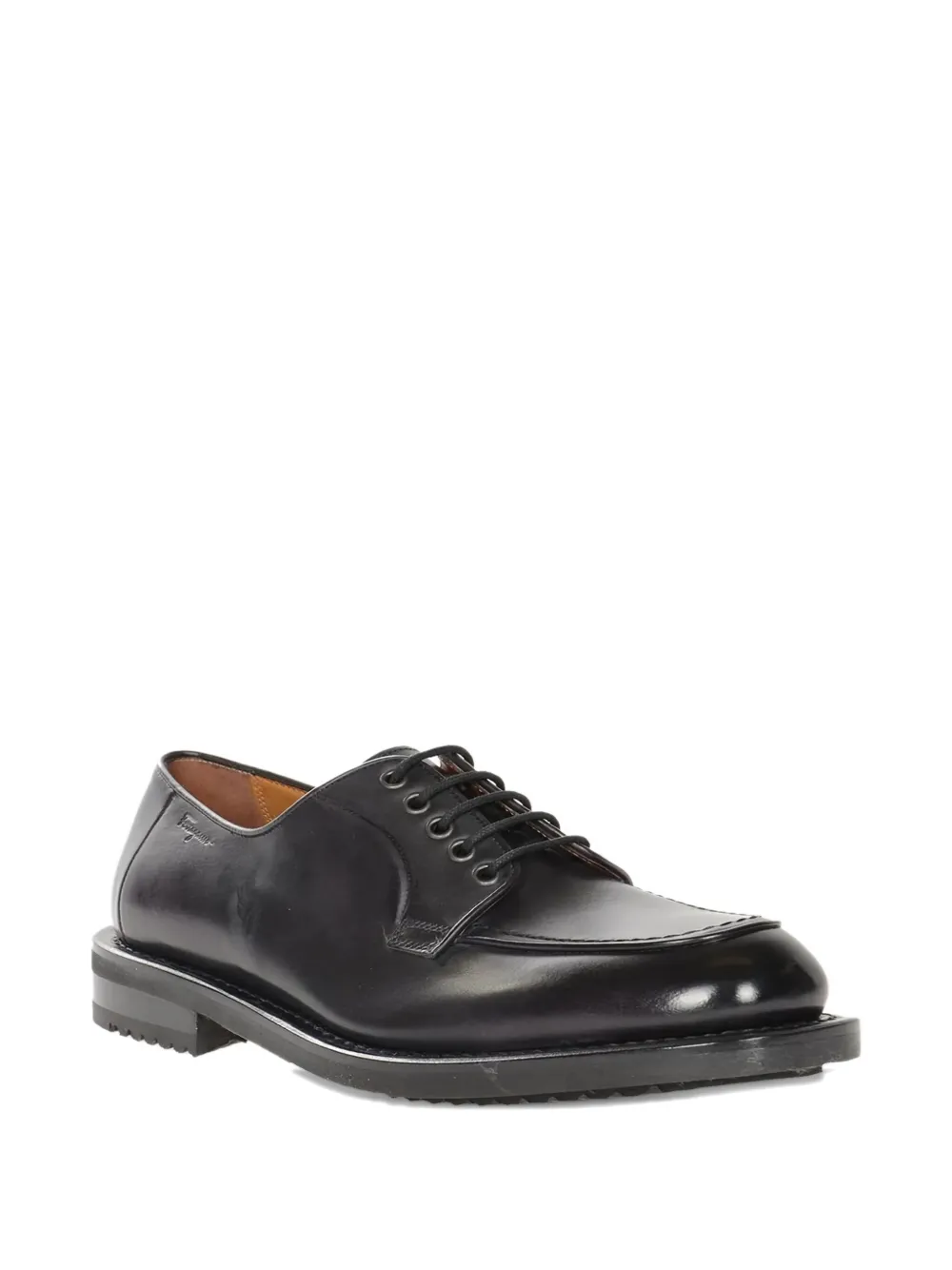 Ferragamo Lace-up Derby Shoes In Black